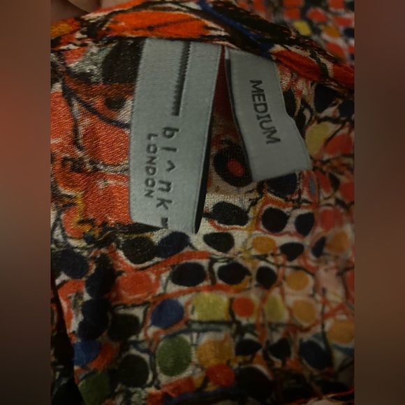 Anthropology Blink London Women’s Red Long Sleeve Viscose Blouse Size M pristine - Picture 6 of 6